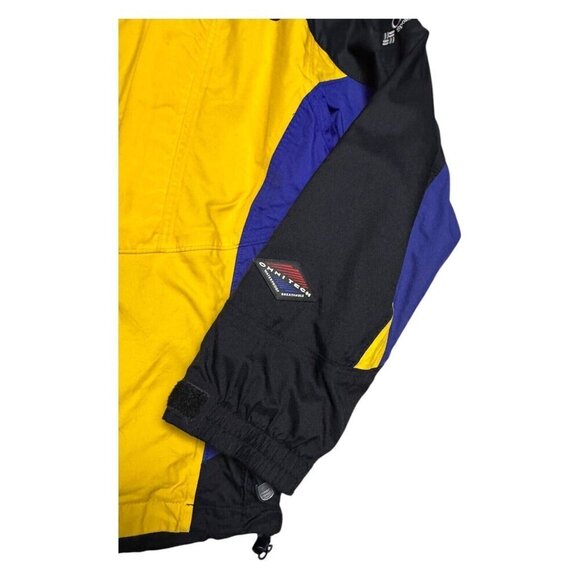 VINTAGE COLUMBIA Y2K Yellow Water Resistant Windbreaker Ski Jacket Womens Medium - Picture 5 of 8